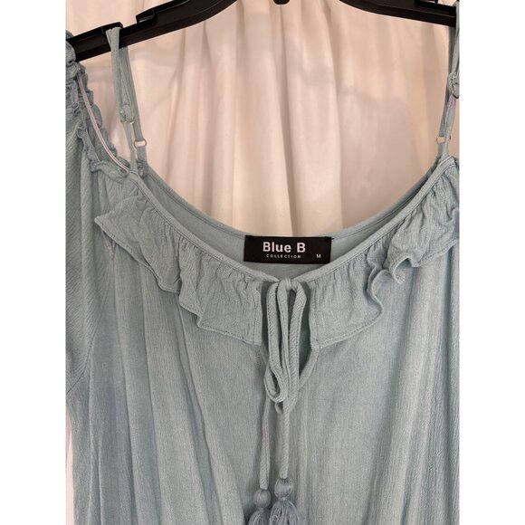 Blue B Collection Womens Light Blue Romper M - Picture 4 of 6